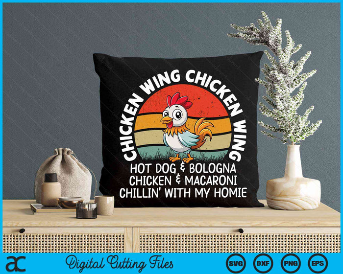 Chicken Wing Chicken Wing Hot Dog Bologna Macaroni SVG PNG Digital Cutting Files
