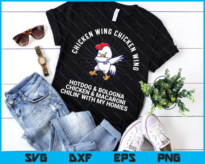 Ala de pollo Camisa de ala de pollo Letra de la canción Hot Dog Bolonia SVG PNG Archivos
