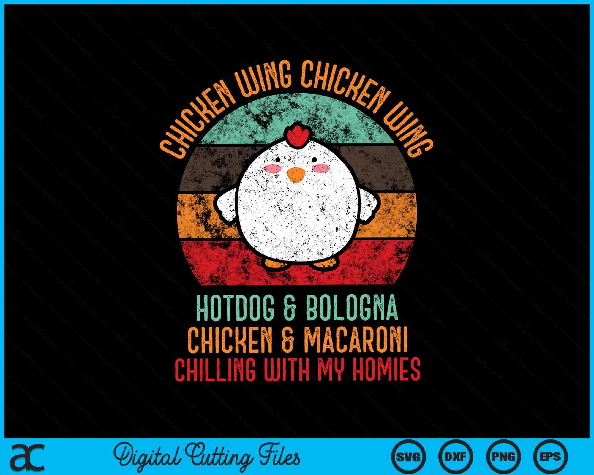 Chicken Letra Ala de pollo Ala de pollo Canción Letra Hot Dog Bolonia SVG PNG ...