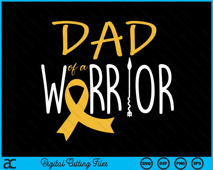 Kinderkanker bewustzijn vader van een krijger SVG PNG digitale snijbestanden