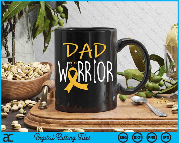 Childhood Cancer Awareness Dad Of A Warrior SVG PNG Digital Cutting Files