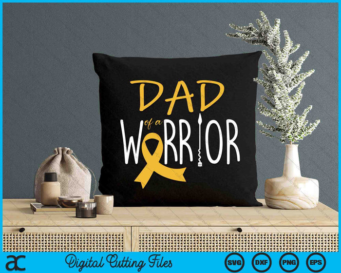 Childhood Cancer Awareness Dad Of A Warrior SVG PNG Digital Cutting Files