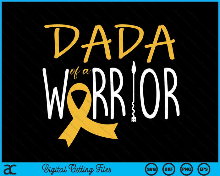 Kinderkanker bewustzijn Dada van een krijger SVG PNG digitale snijbestanden