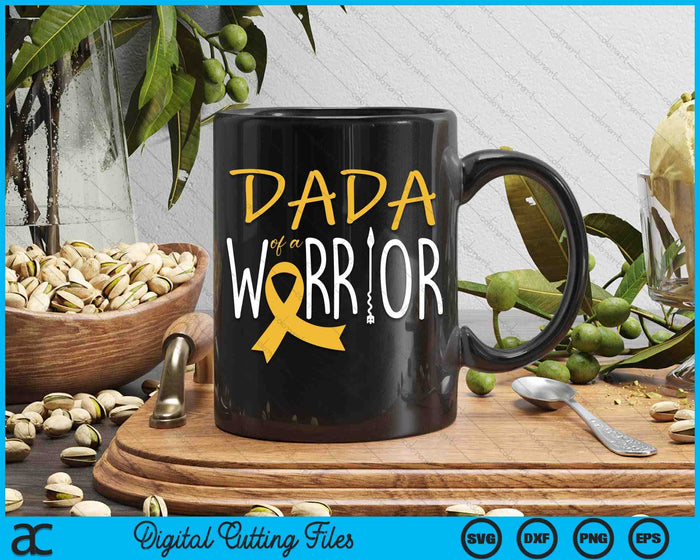 Childhood Cancer Awareness Dada Of A Warrior SVG PNG Digital Cutting Files