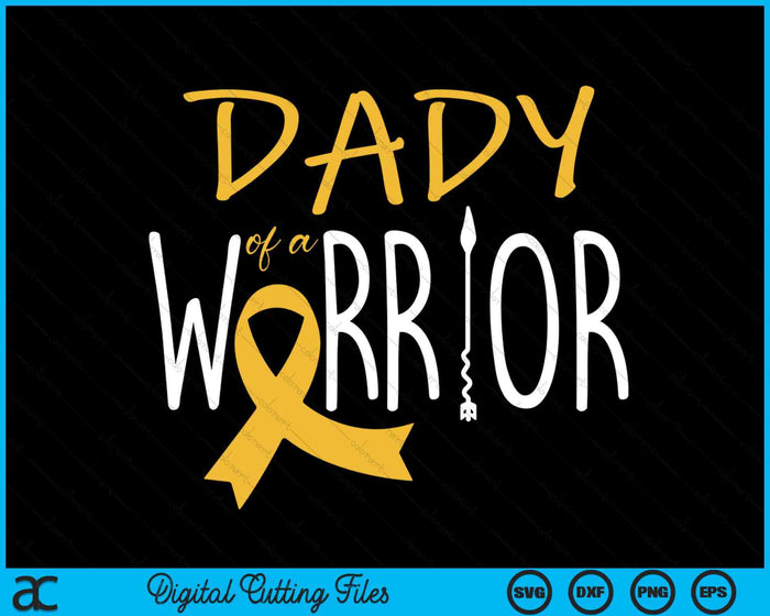 Kinderkanker bewustzijn Dady van een krijger SVG PNG digitale snijbestanden