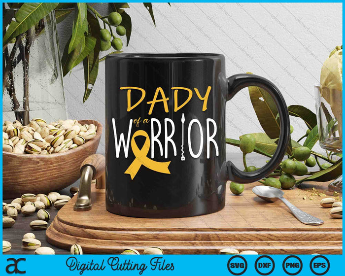 Childhood Cancer Awareness Dady Of A Warrior SVG PNG Digital Cutting Files