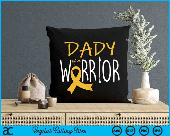 Childhood Cancer Awareness Dady Of A Warrior SVG PNG Digital Cutting Files