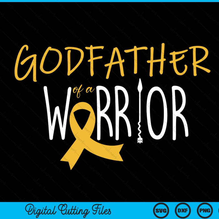 Childhood cancer awareness godfather of a warrior SVG cut file