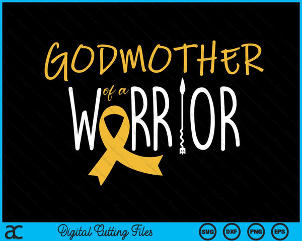 Childhood Cancer Awareness Godmother Of A Warrior SVG PNG Digital Cutting Files