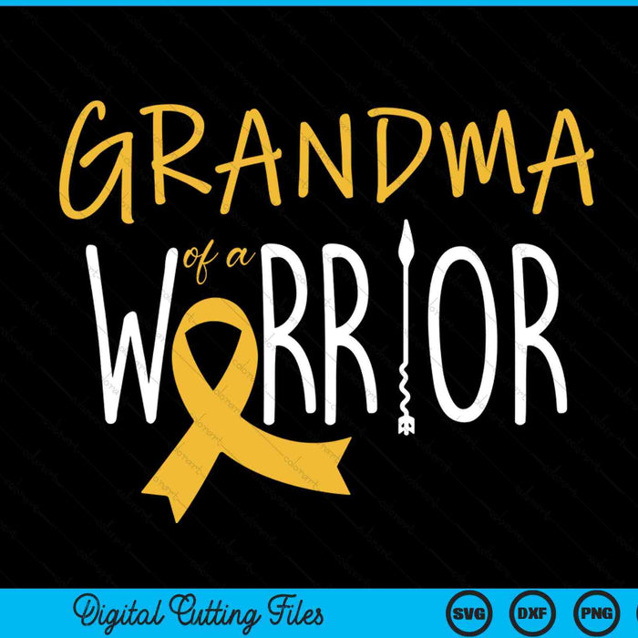 Childhood Cancer Awareness Grandma Of A Warrior SVG PNG Digital Cutting Files