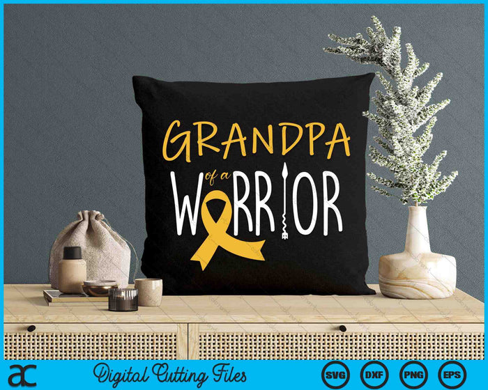 Childhood Cancer Awareness Grandpa Of A Warrior SVG PNG Digital Cutting Files