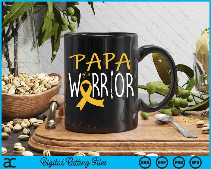 Childhood Cancer Awareness Papa Of A Warrior SVG PNG Digital Cutting Files