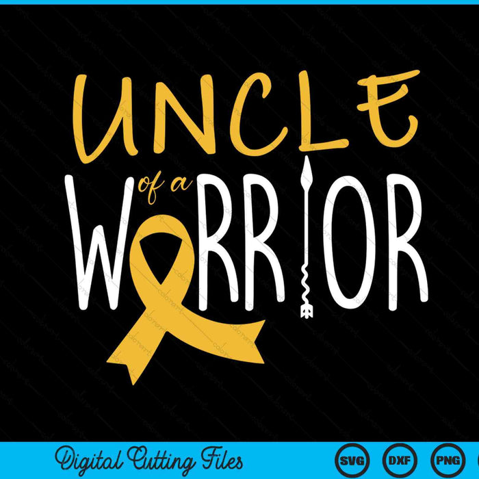 Childhood cancer awareness uncle of a warrior SVG cut file