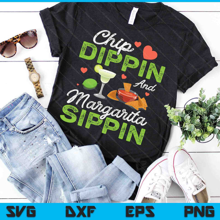 Chip Dippin' en Margarita Sippin' Cinco de Mayo SVG PNG digitale snijbestanden