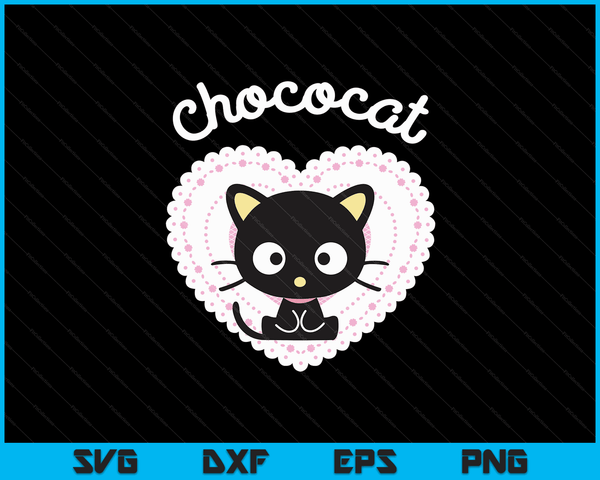 Chococat Sweet Valentine Tee Shirt SVG PNG Digital Cutting Files