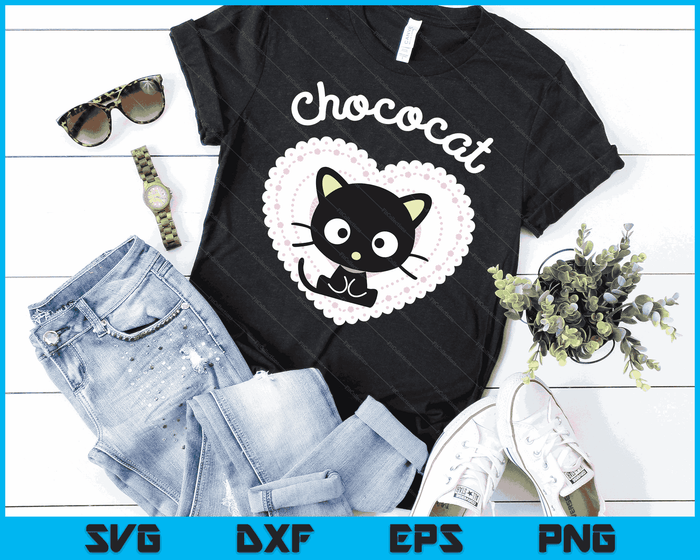 Chococat Sweet Valentine Tee Shirt SVG PNG Digital Cutting Files