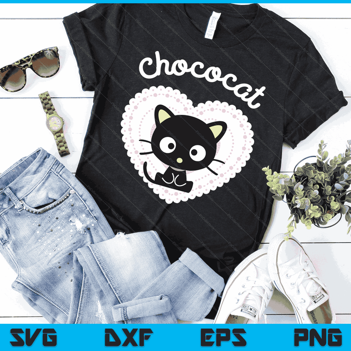 Chococat Sweet Valentine Tee Shirt SVG PNG Digital Cutting Files