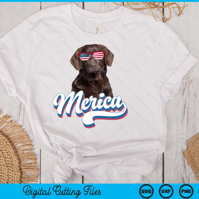 Chocolate Labrador Labs Patriotic American Flag Sunglasses SVG PNG Digital Printable Files