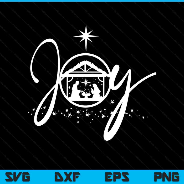 Christian Christmas joy Jesus nativity scene faith SVG PNG cut file for Cricut
