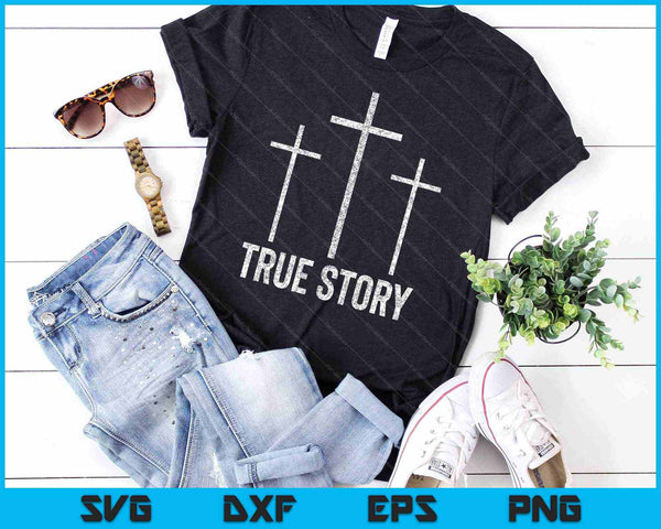 Christelijke opstandingsdag Jezus drie kruisen SVG PNG snijden afdrukbare bestanden - on a t-shirt