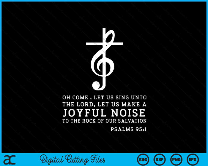 Christian Music Cross Treble Clef Musical SVG PNG Digital Printable Files