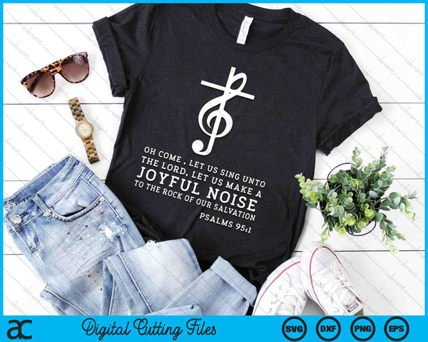 Christian Music Cross Treble Clef Musical SVG PNG Digital Printable Files