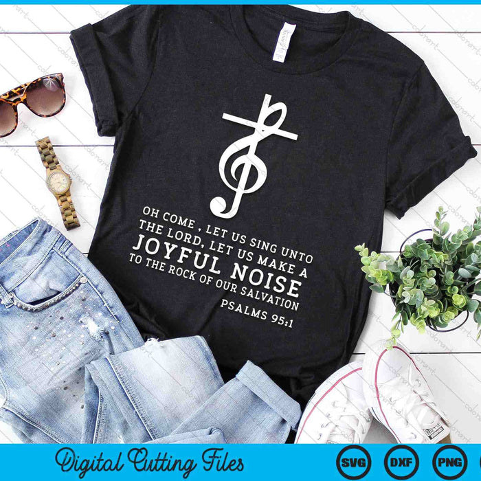 Christian Music Cross Treble Clef Musical SVG PNG Digital Printable Files