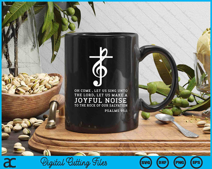 Christian Music Cross Treble Clef Musical SVG PNG Digital Printable Files