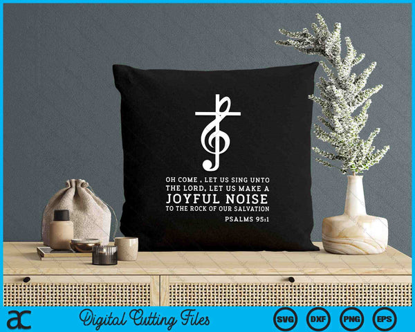 Christian Music Cross Treble Clef Musical SVG PNG Digital Printable Files