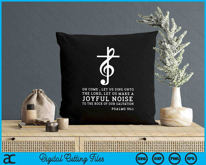 Christian Music Cross Treble Clef Musical SVG PNG Digital Printable Files