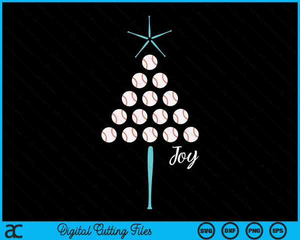Christmas Baseball Design Christmas Tree SVG PNG Digital Cutting Files