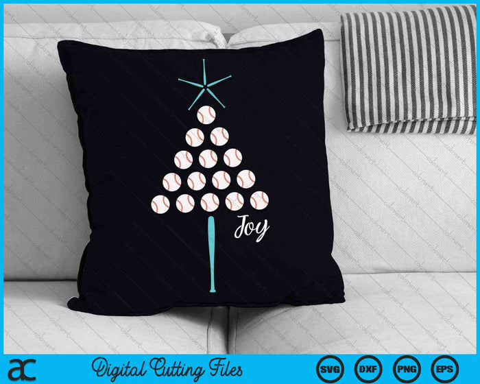 Christmas Baseball Design Christmas Tree SVG PNG Digital Cutting Files