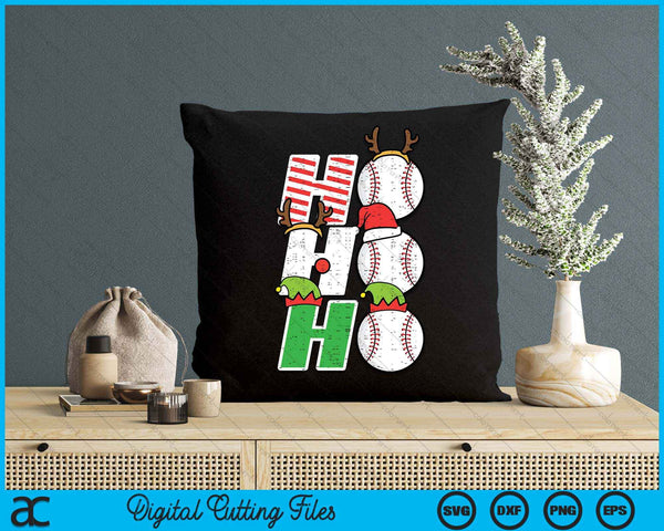 Christmas Baseball Ho Ho Ho Baseball Xmas SVG PNG Digital Printable Files