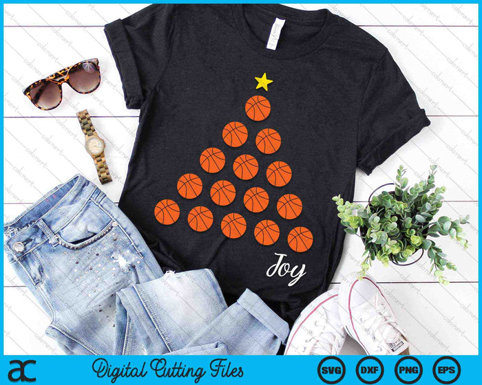 Christmas Basketball Design Christmas Tree SVG PNG Digital Cutting Files