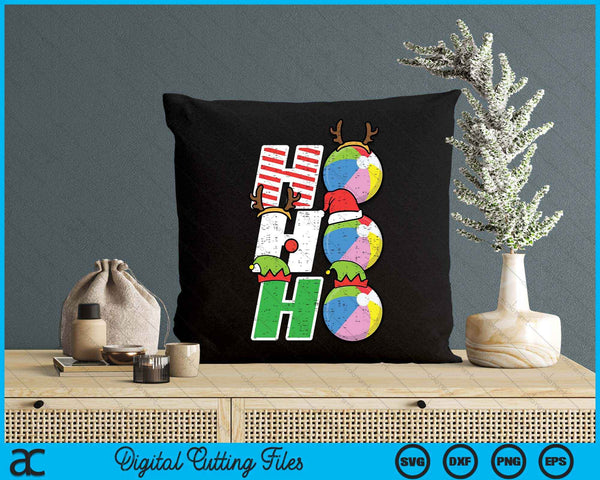 Christmas Beach Ball Ho Ho Ho Beach Ball Xmas SVG PNG Digital Printable Files