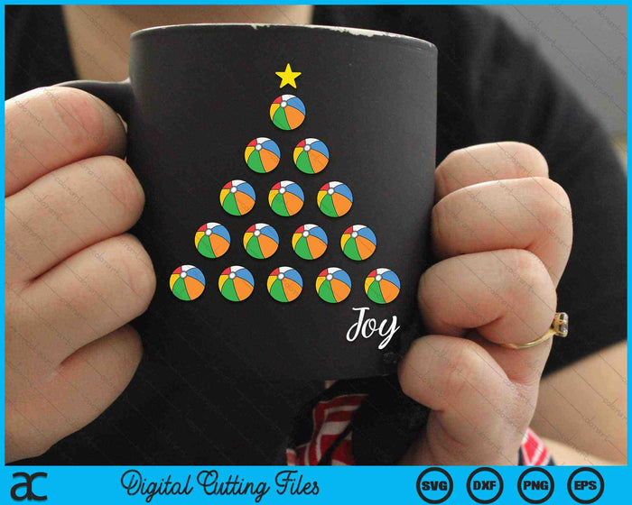 Christmas Beachball Design Christmas Tree SVG PNG Digital Cutting Files