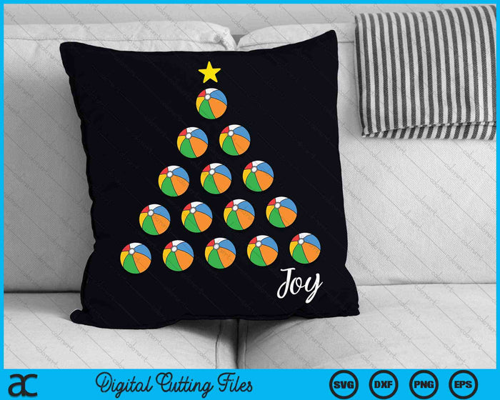 Christmas Beachball Design Christmas Tree SVG PNG Digital Cutting Files