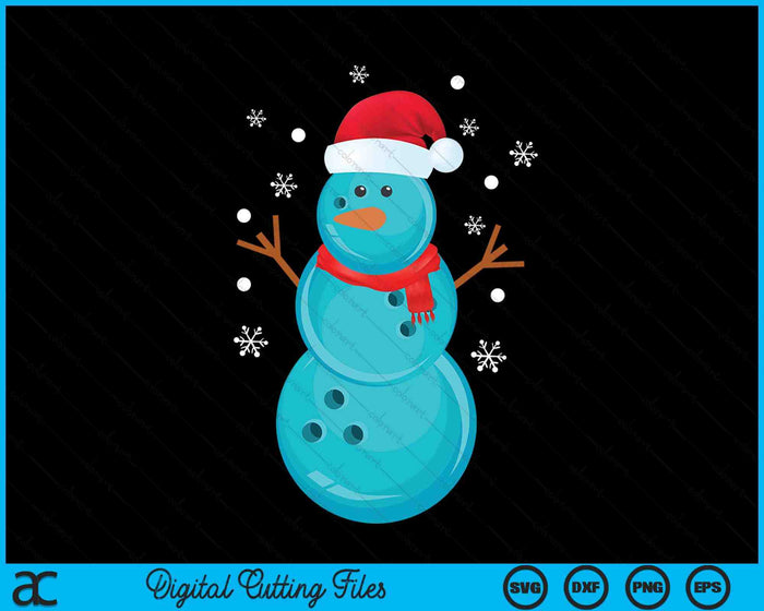 Christmas Bowling Snowman SVG PNG Digital Printable Files