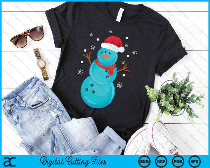 Christmas Bowling Snowman SVG PNG Digital Printable Files