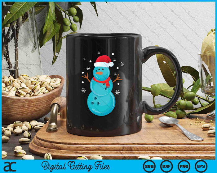 Christmas Bowling Snowman SVG PNG Digital Printable Files