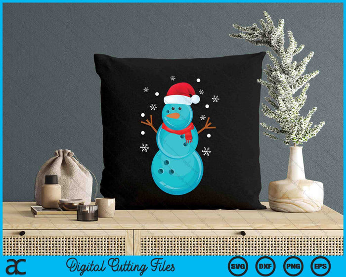 Christmas Bowling Snowman SVG PNG Digital Printable Files