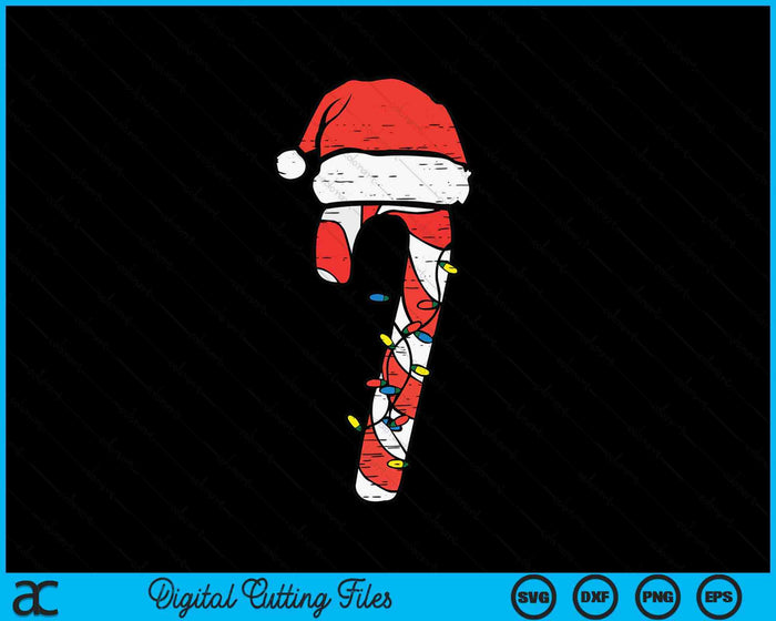 Christmas Candy Cane Santa Xmas SVG PNG Digital Printable Files