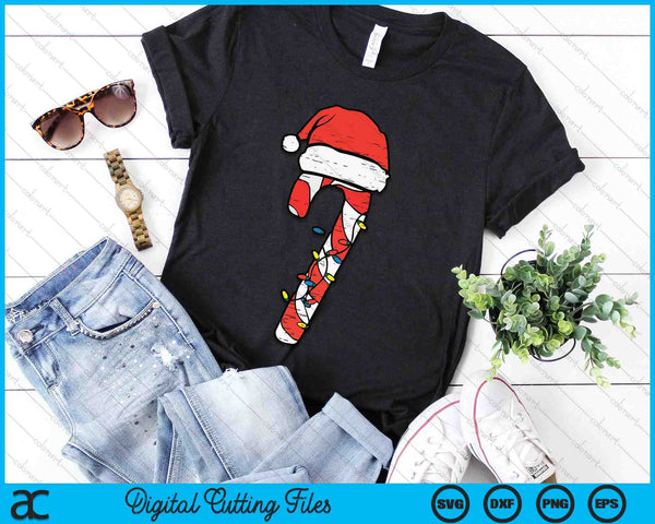 Christmas Candy Cane Santa Xmas SVG PNG Digital Printable Files