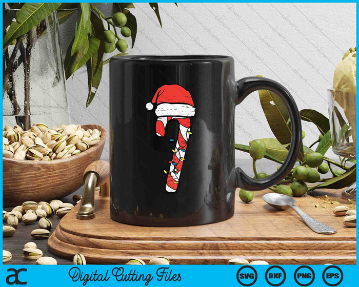 Christmas Candy Cane Santa Xmas SVG PNG Digital Printable Files