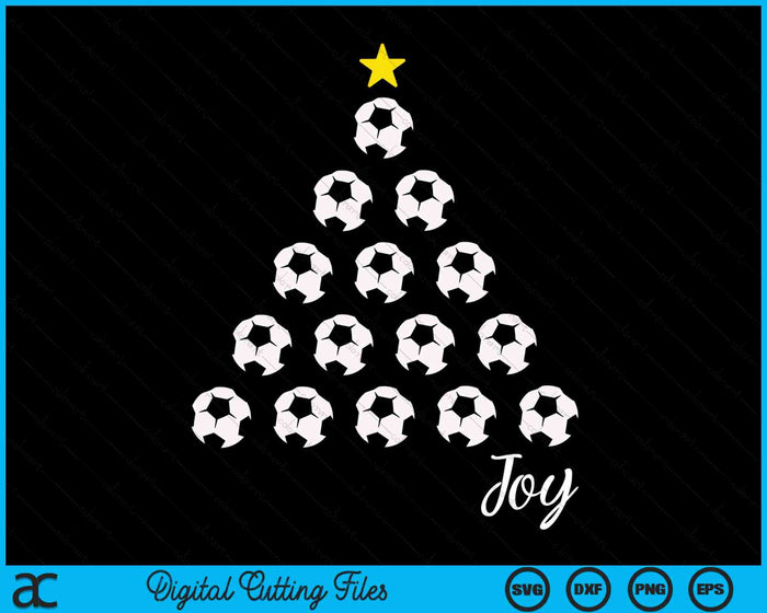 Kerst voetbal ontwerp kerstboom SVG PNG digitale snijbestanden