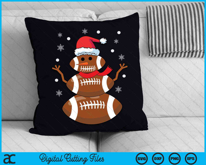 Christmas Football Snowman SVG PNG Digital Cutting Files