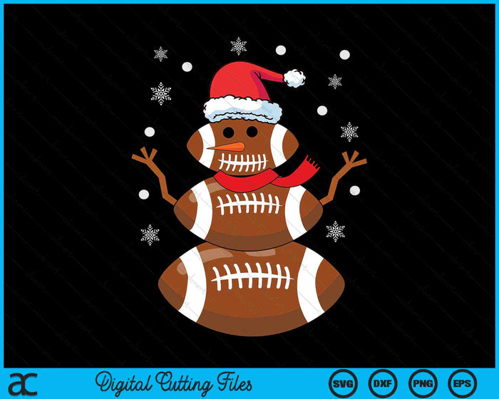 Christmas Football Snowman SVG PNG Digital Cutting Files