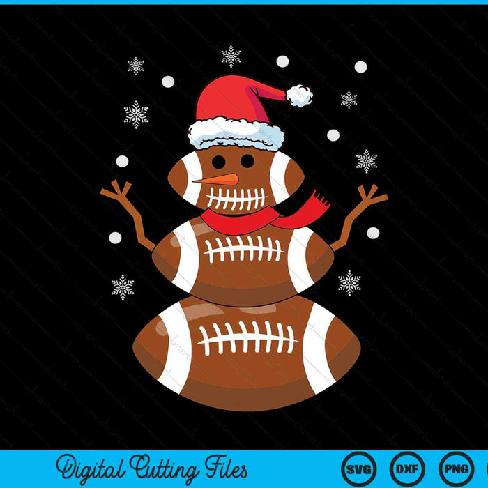 Christmas Football Snowman SVG PNG Digital Cutting Files