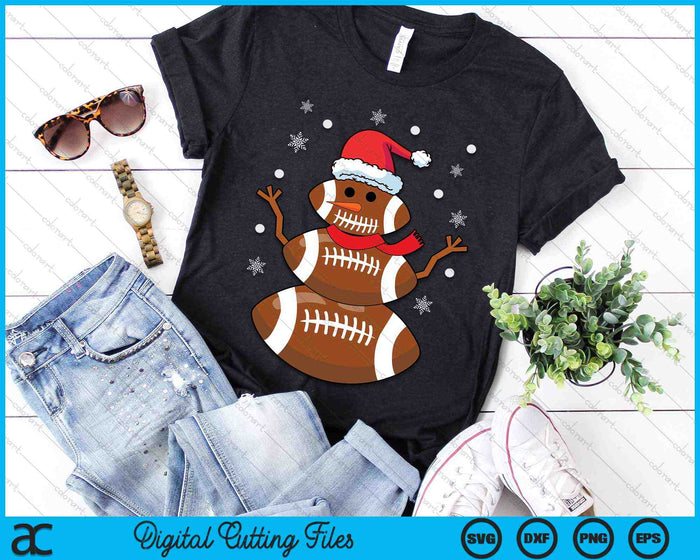 Christmas Football Snowman SVG PNG Digital Cutting Files