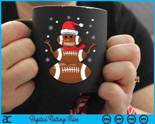 Christmas Football Snowman SVG PNG Digital Cutting Files